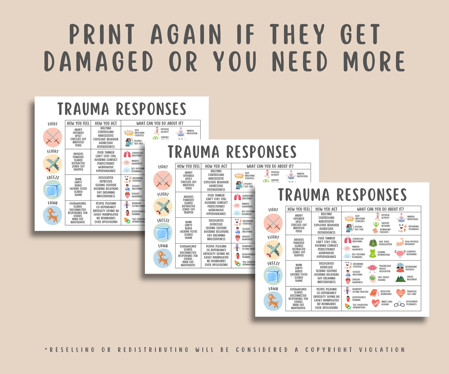 Trauma Responses Healing Poster