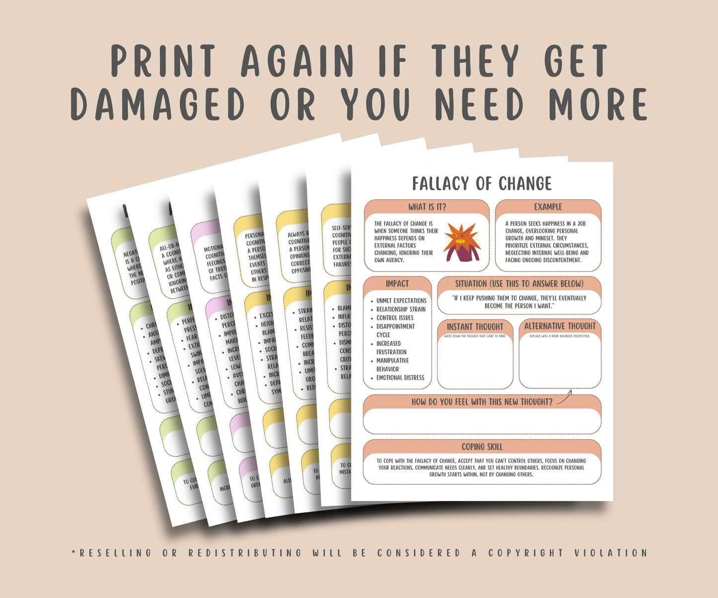 27 Cognitive Distortion Worksheets + Cheatsheet