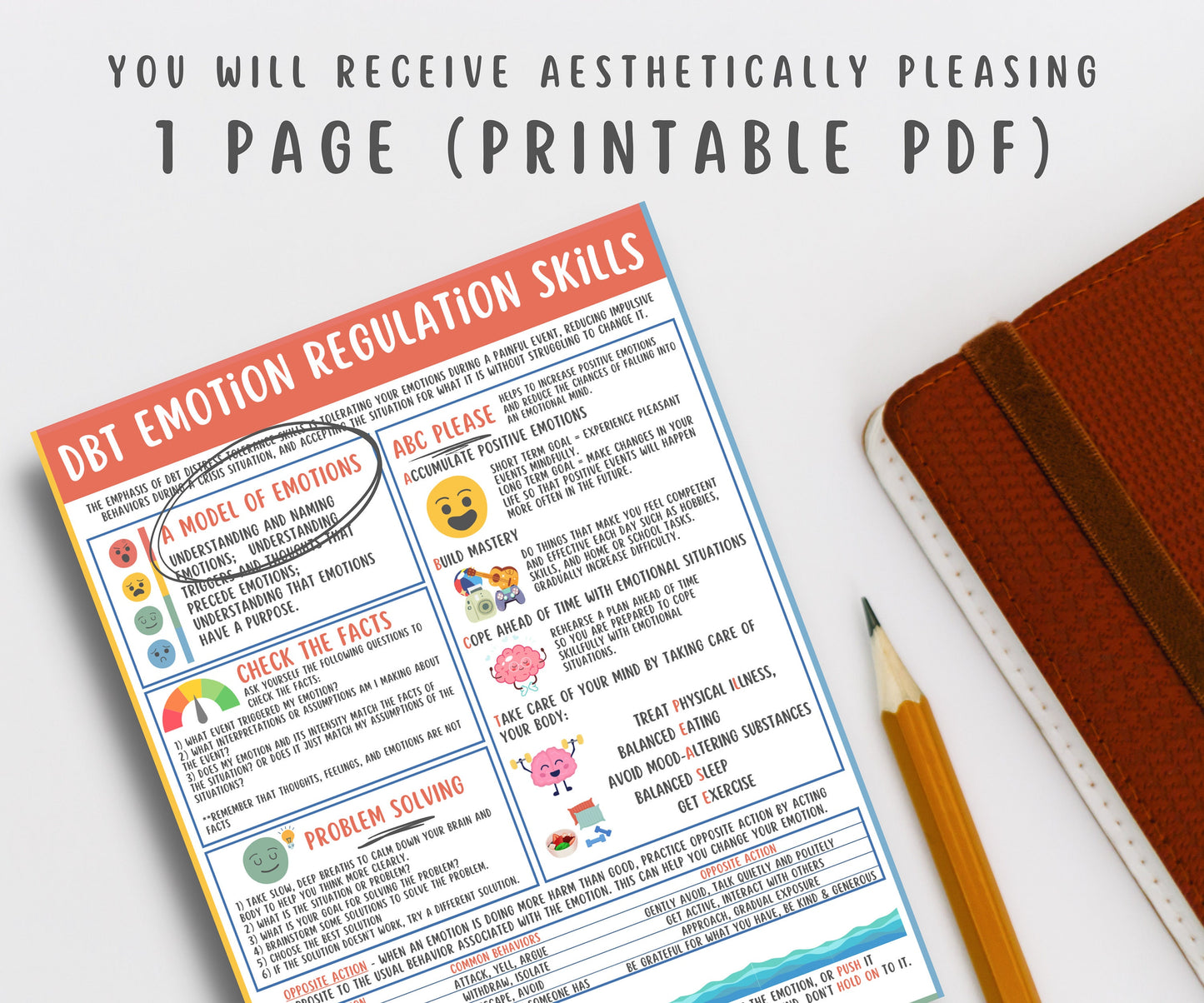 DBT Emotion Regulation Coping Skills Handout