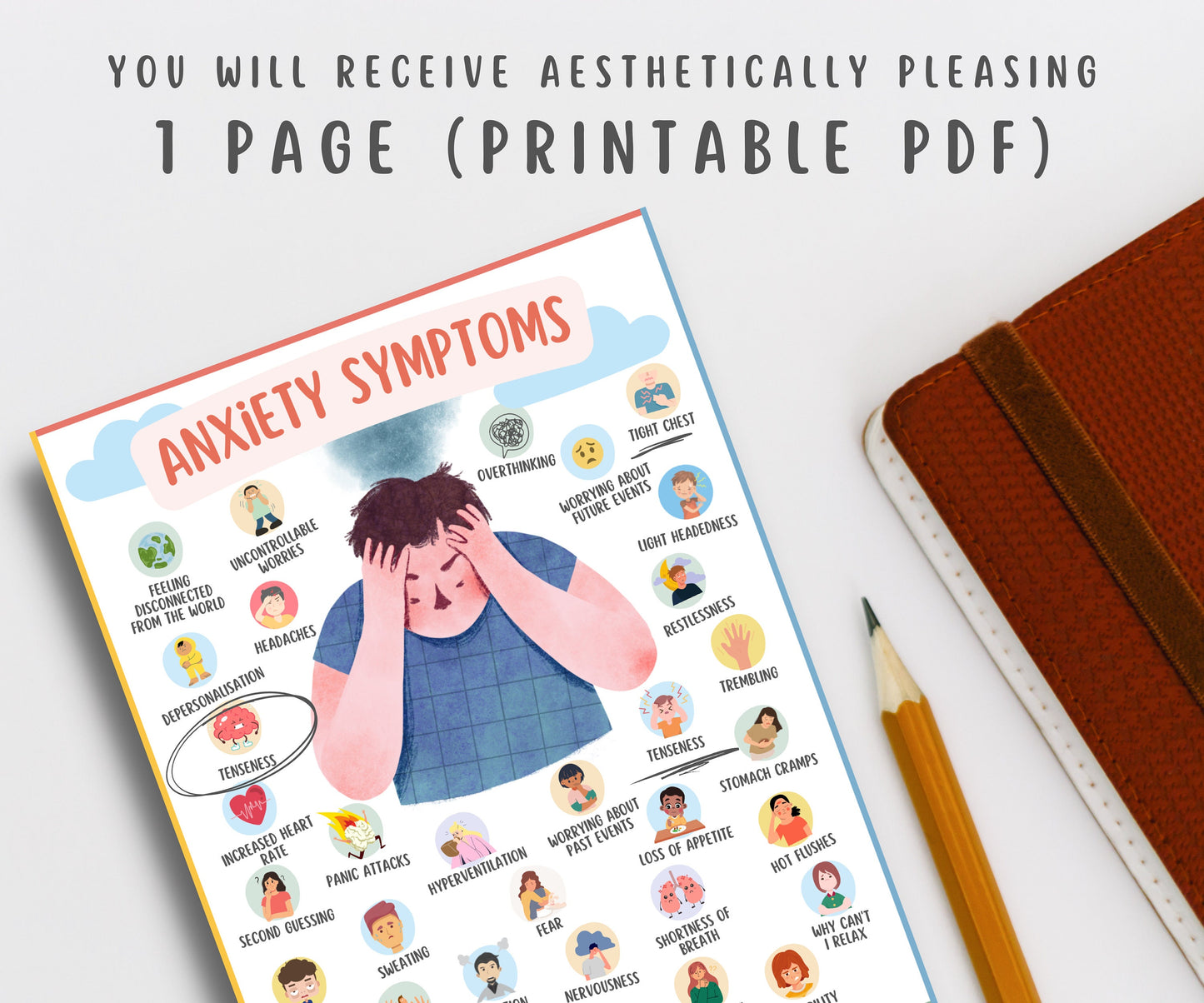 Anxiety Symptoms Handout For Teens & Kids