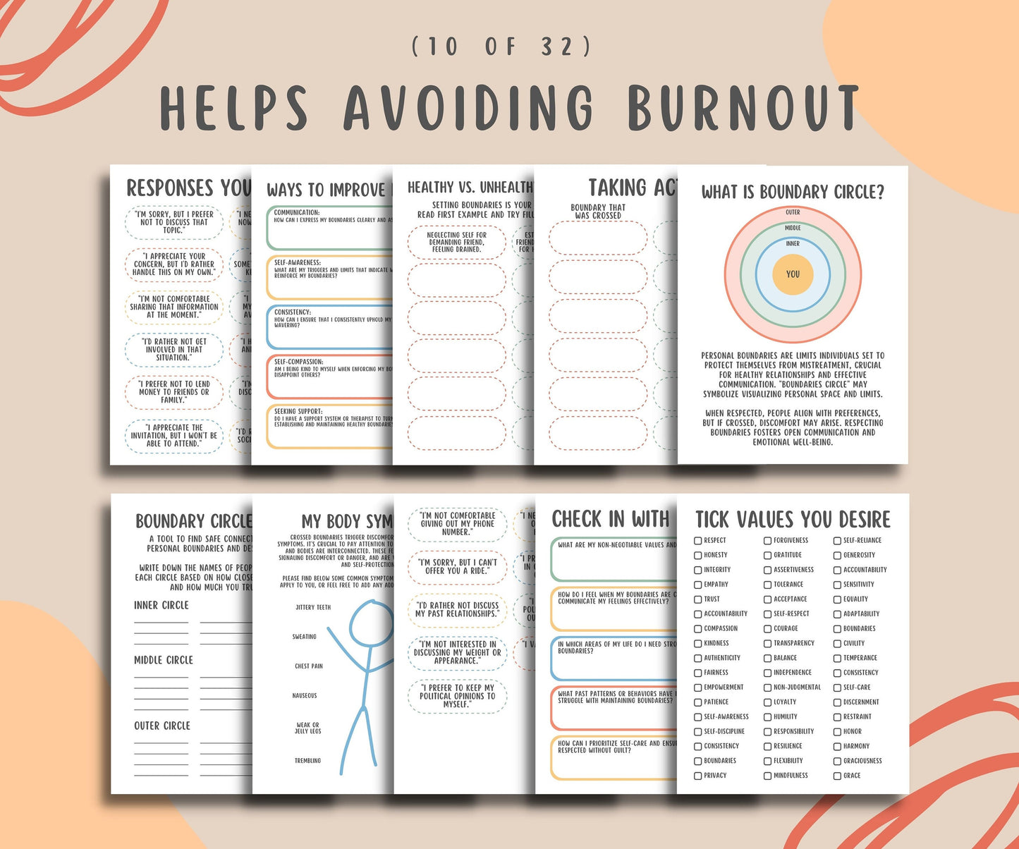 32 Personal Boundaries Worksheets