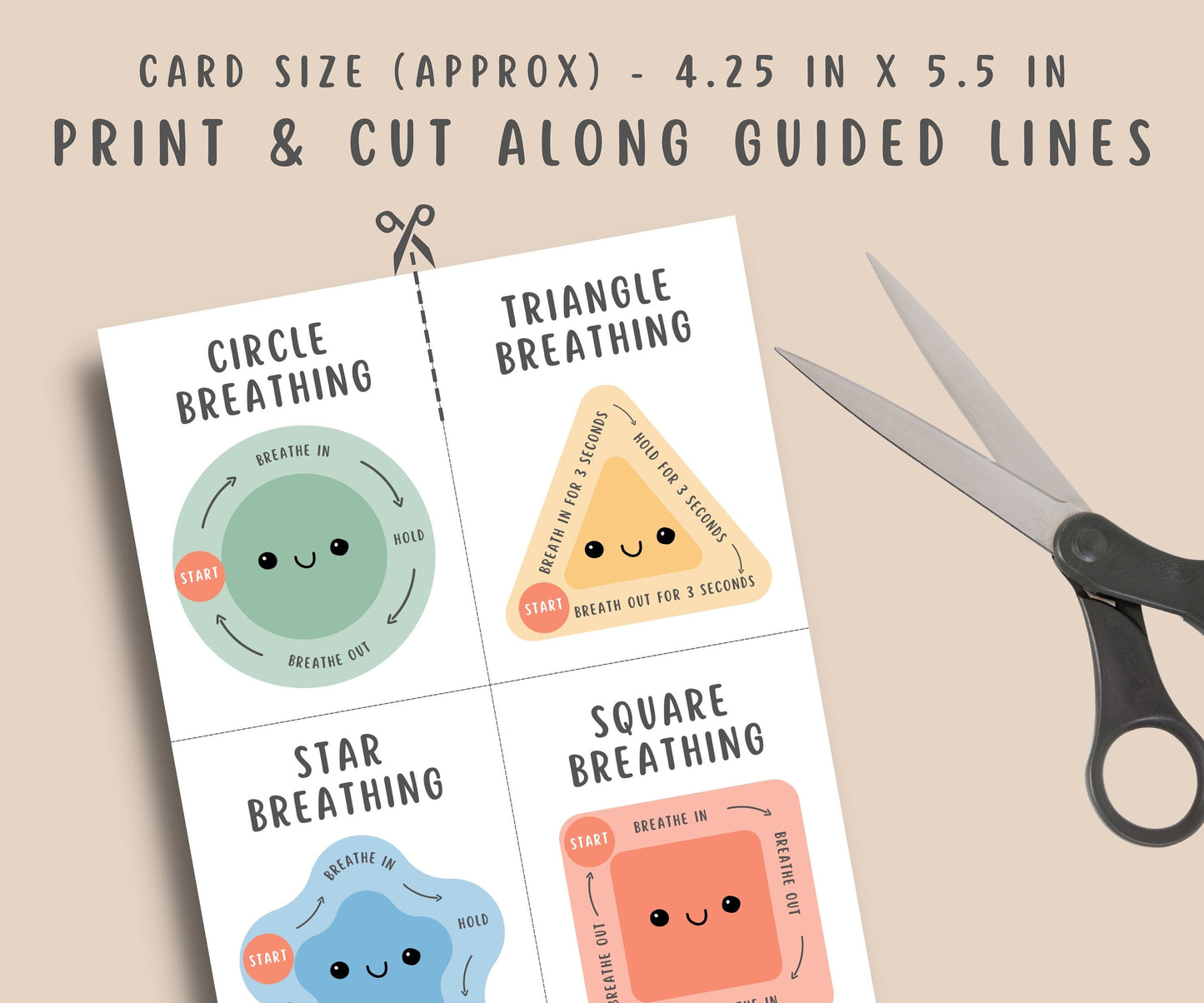 12 Mindful Shape Breathing Cards