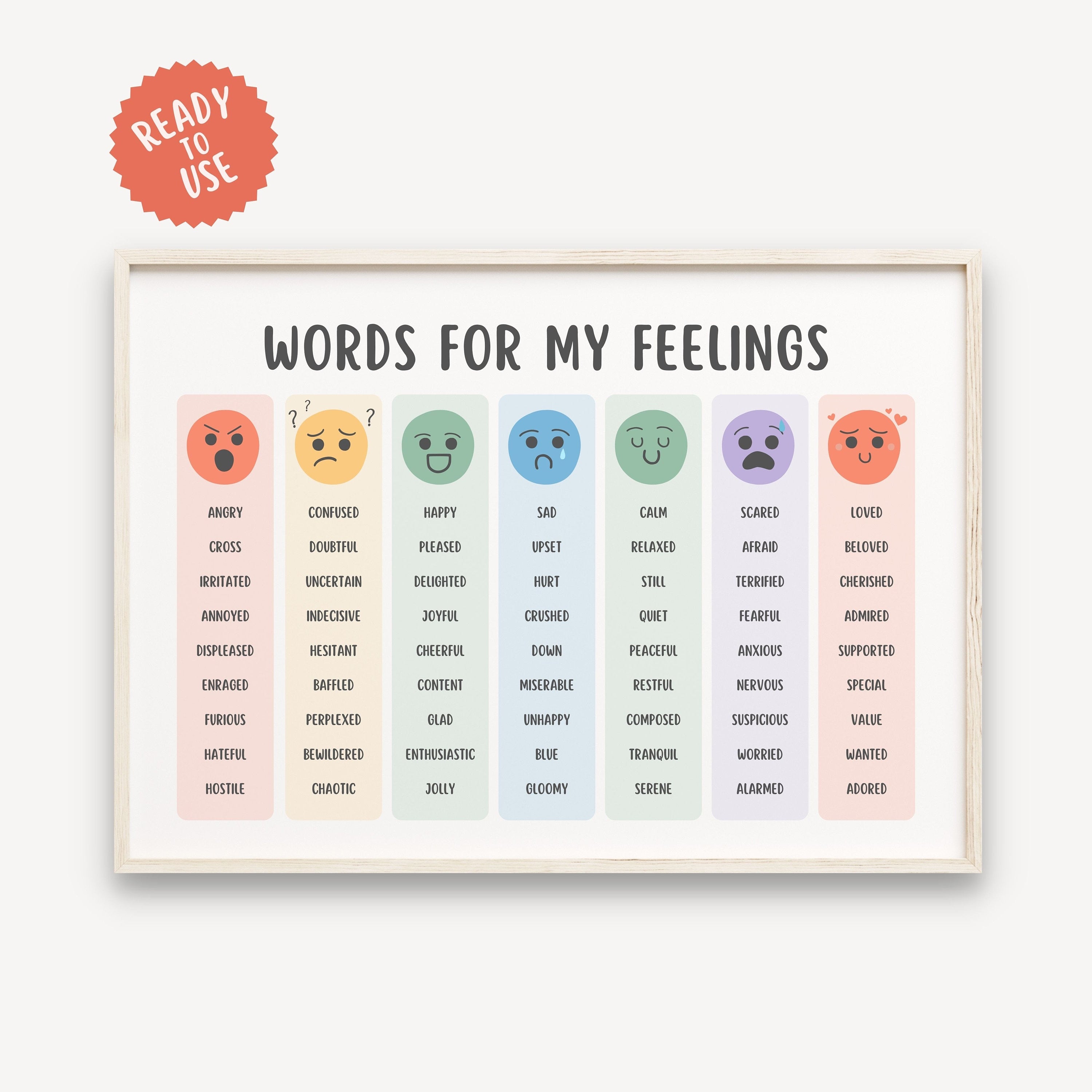 63 Words For My Feelings Poster MindSpace