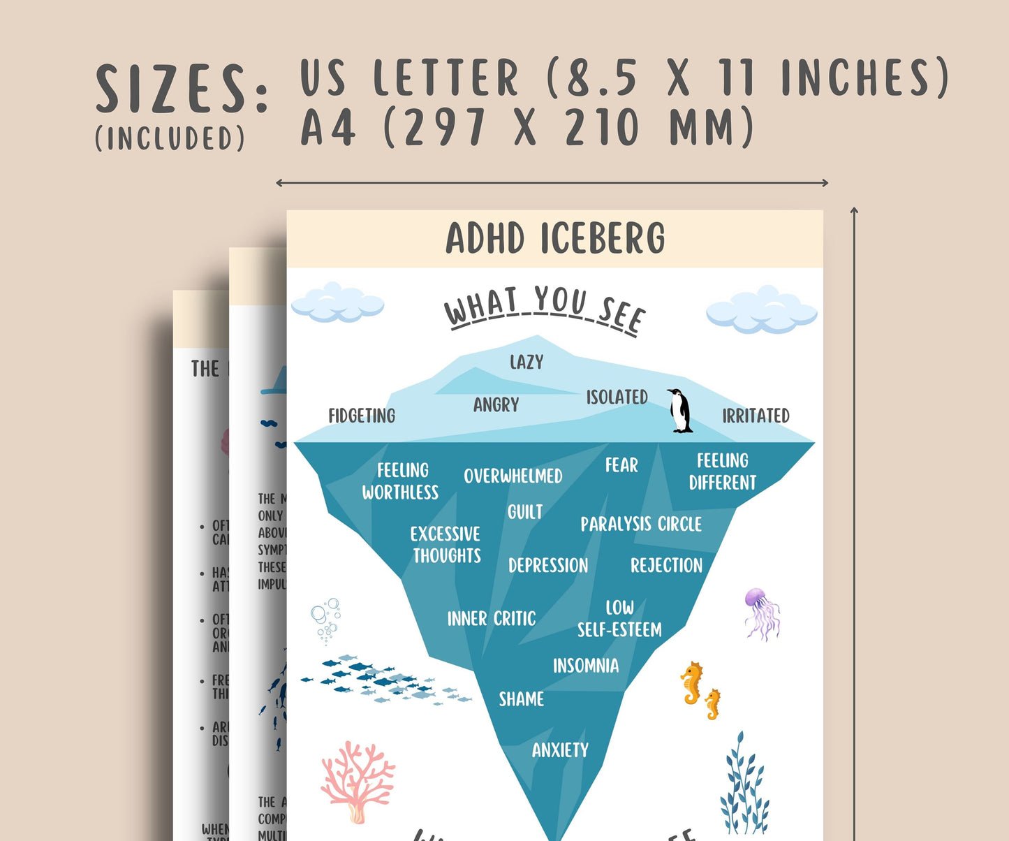 17 ADHD Iceberg Worksheets