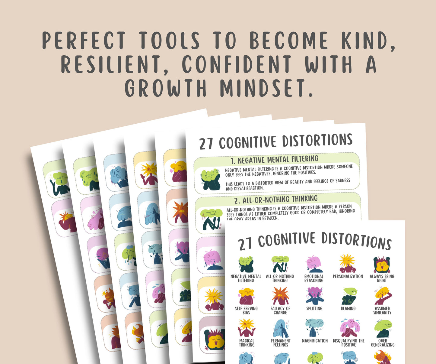 Cognitive Distortion Poster Bundle (7 Pages)