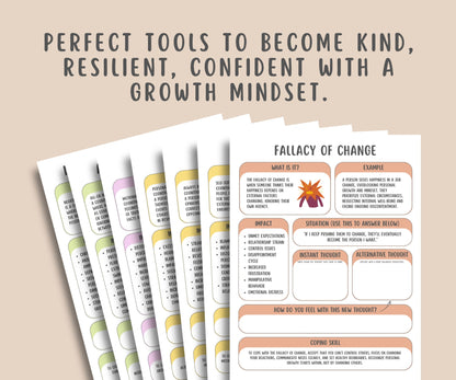 27 Cognitive Distortion Worksheets + Cheatsheet