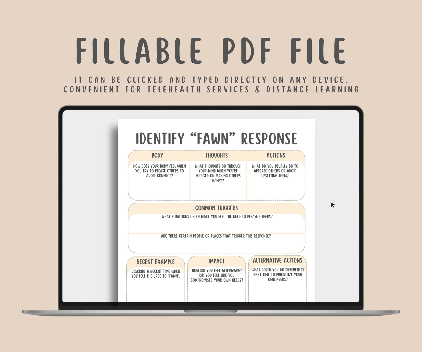 Fight, Flight, Freeze, Fawn Trauma Responses Worksheets ...