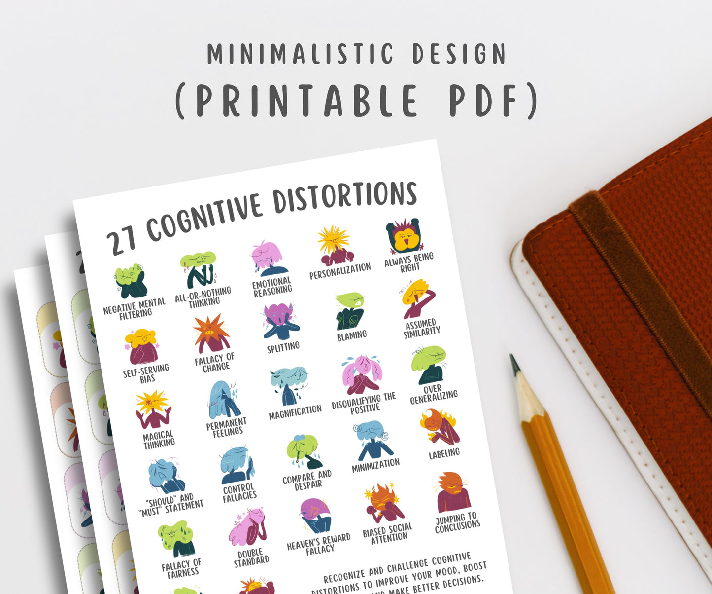 Cognitive Distortion Poster Bundle (7 Pages)