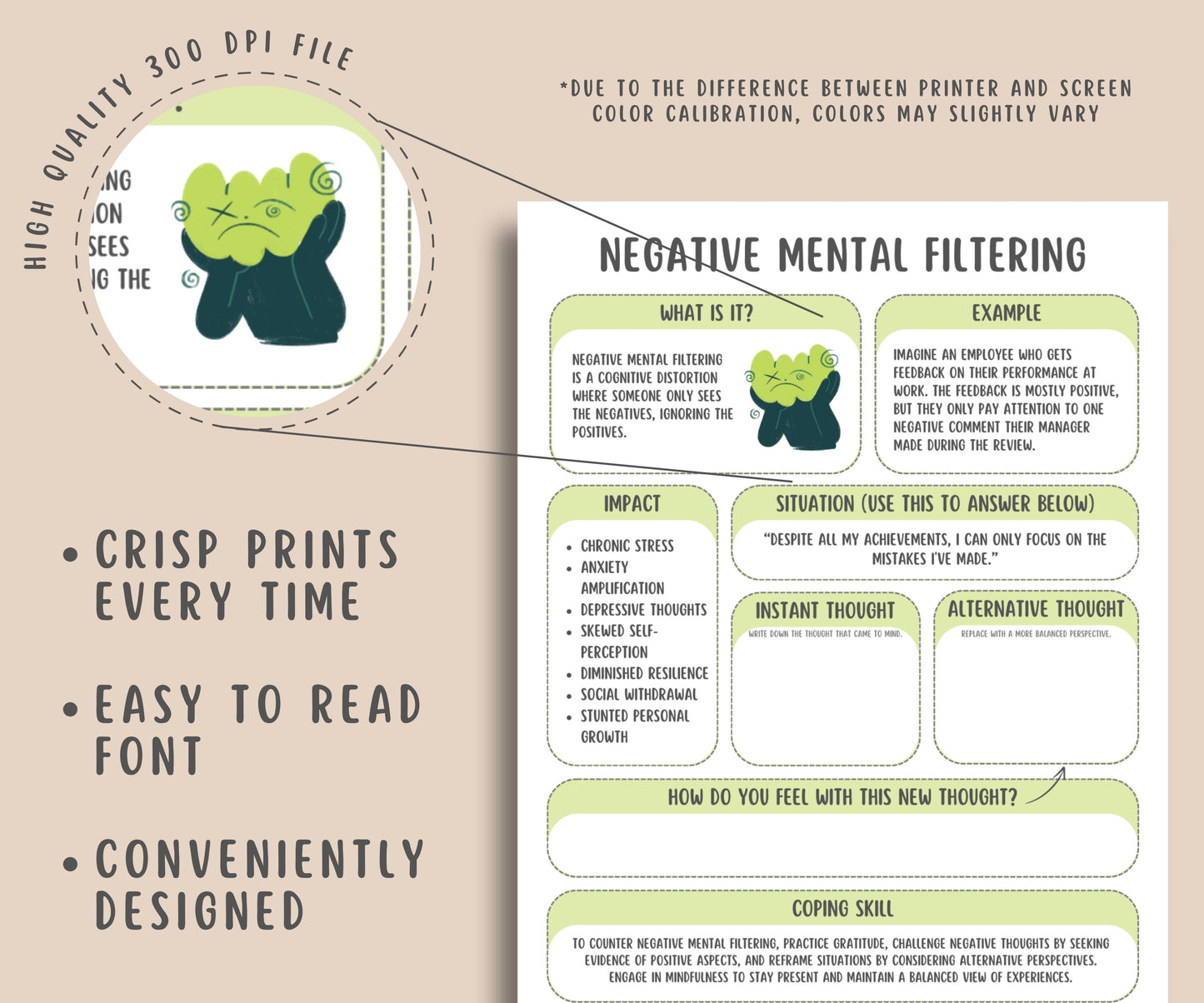 27 Cognitive Distortion Worksheets + Cheatsheet