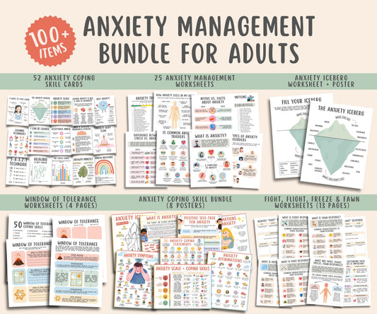 Anxiety Management Bundle For Adults (100+Items)