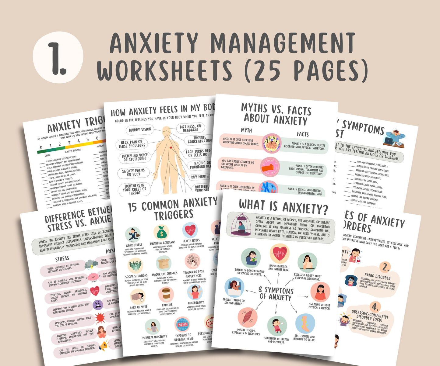 Anxiety Management Bundle For Adults (100+Items)