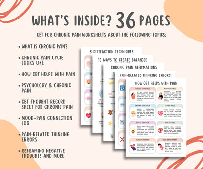 CBT for Chronic Pain Worksheets (36 Pages)