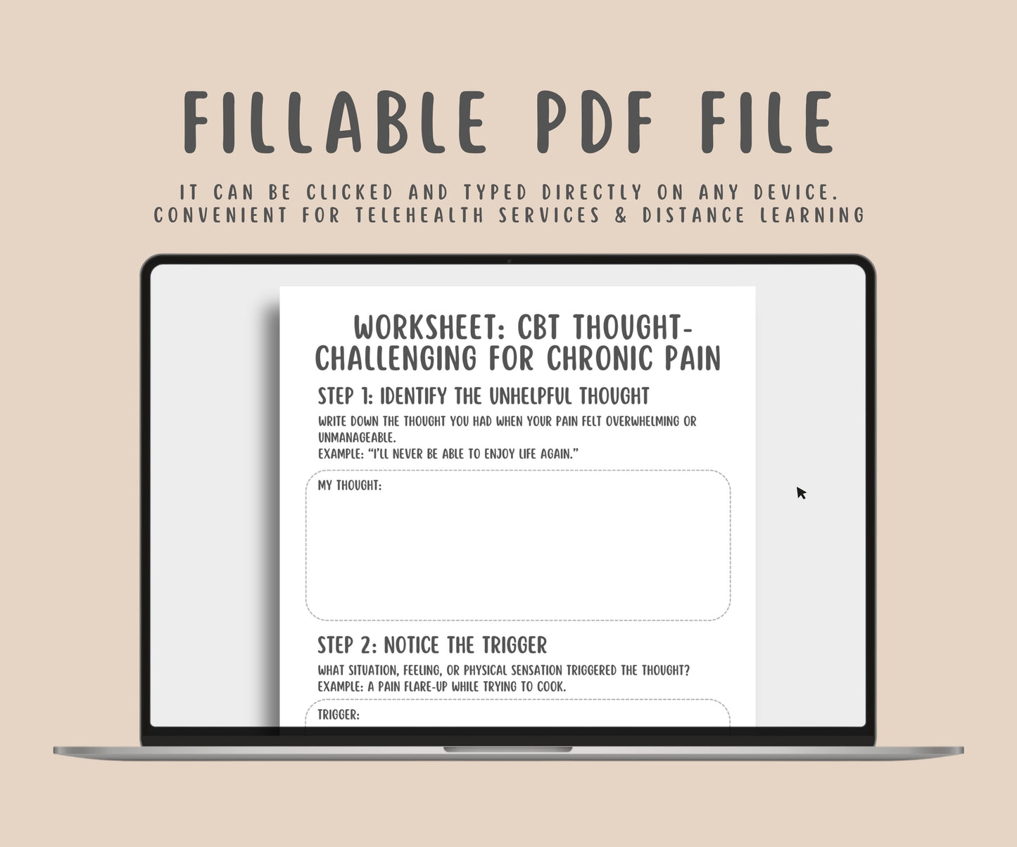 CBT for Chronic Pain Worksheets (36 Pages)