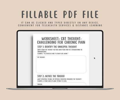 CBT for Chronic Pain Worksheets (36 Pages)