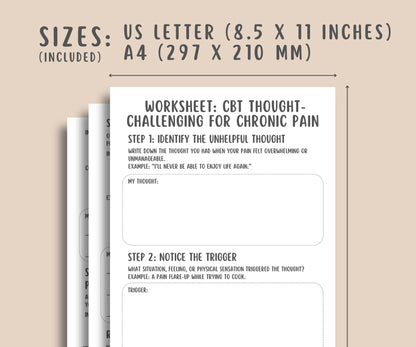 CBT for Chronic Pain Worksheets (36 Pages)