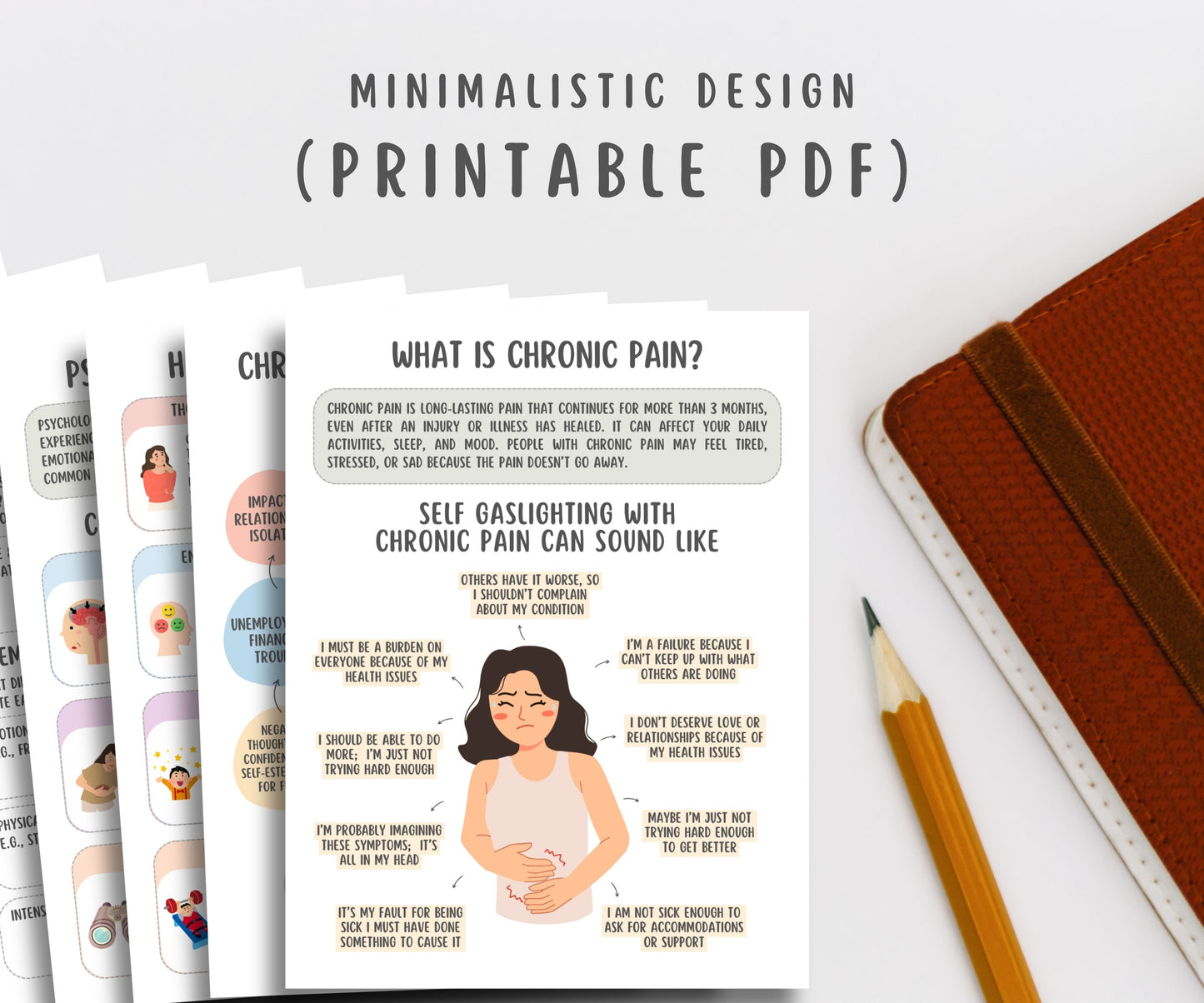 CBT for Chronic Pain Worksheets (36 Pages)