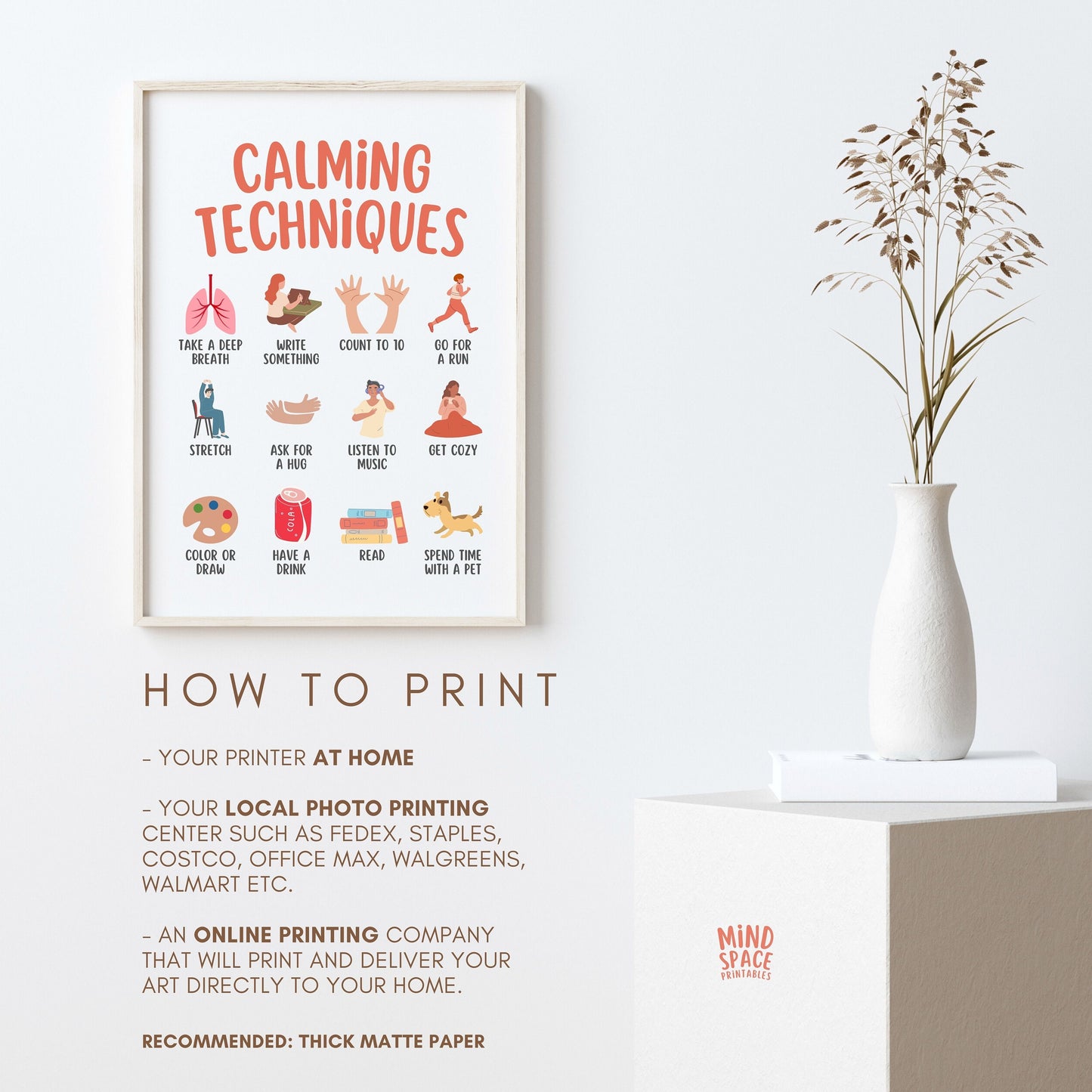 Calming Techniques Poster