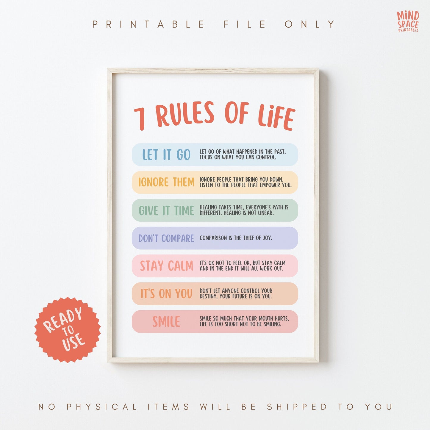 7 Rules of Life Poster