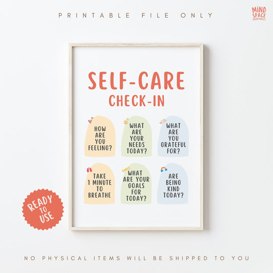 Self Care Check-In Poster