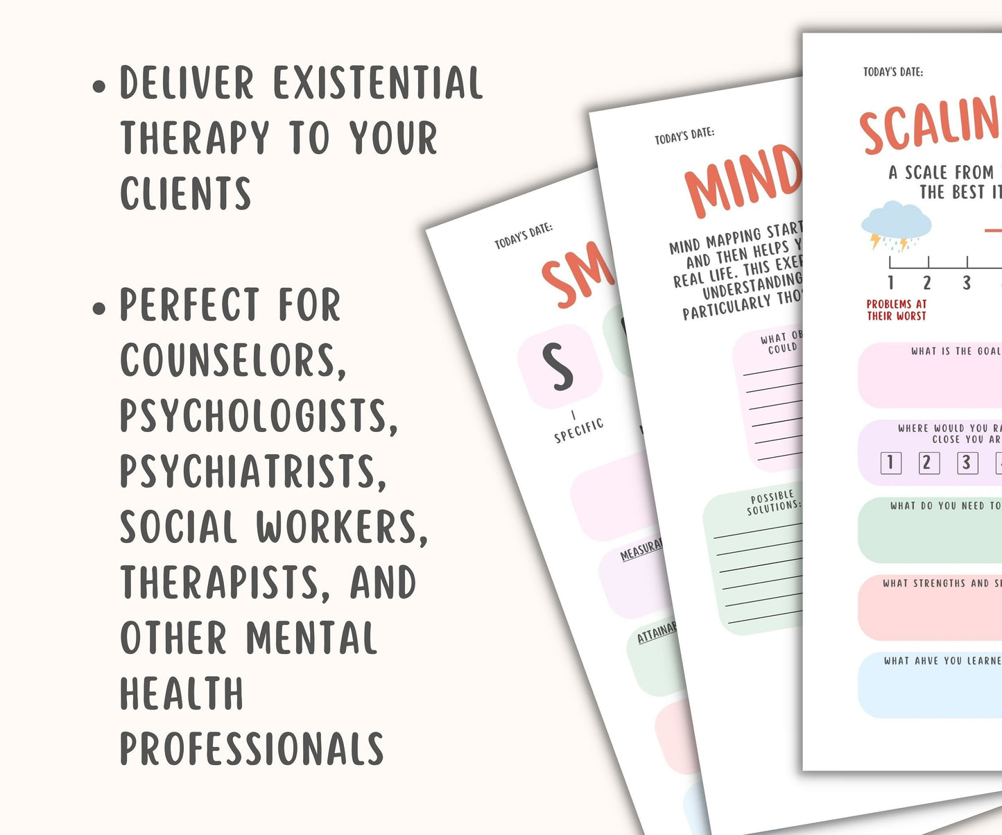 Solution Focused Therapy Worksheets