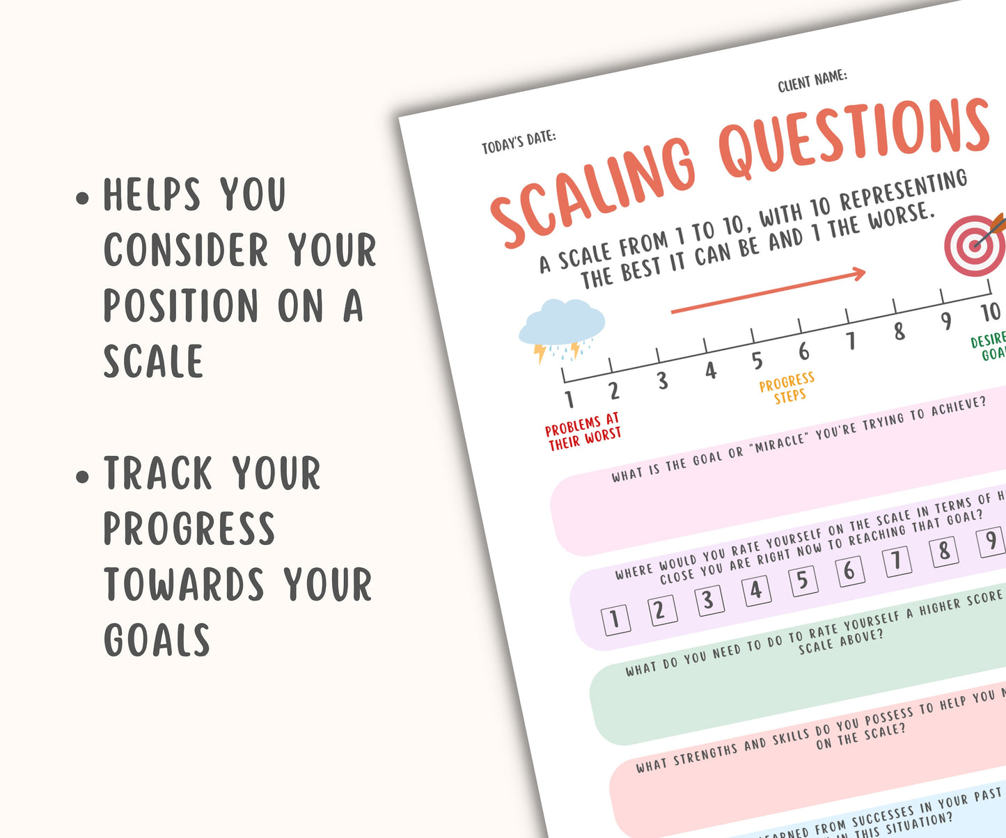 Scaling Questions Worksheet