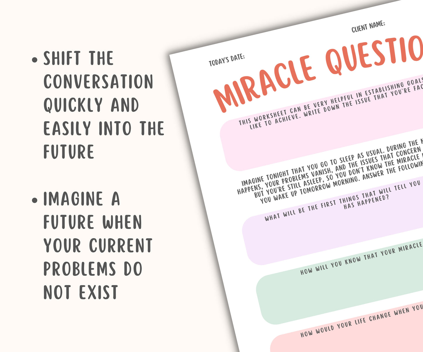 Miracle Questions Worksheet