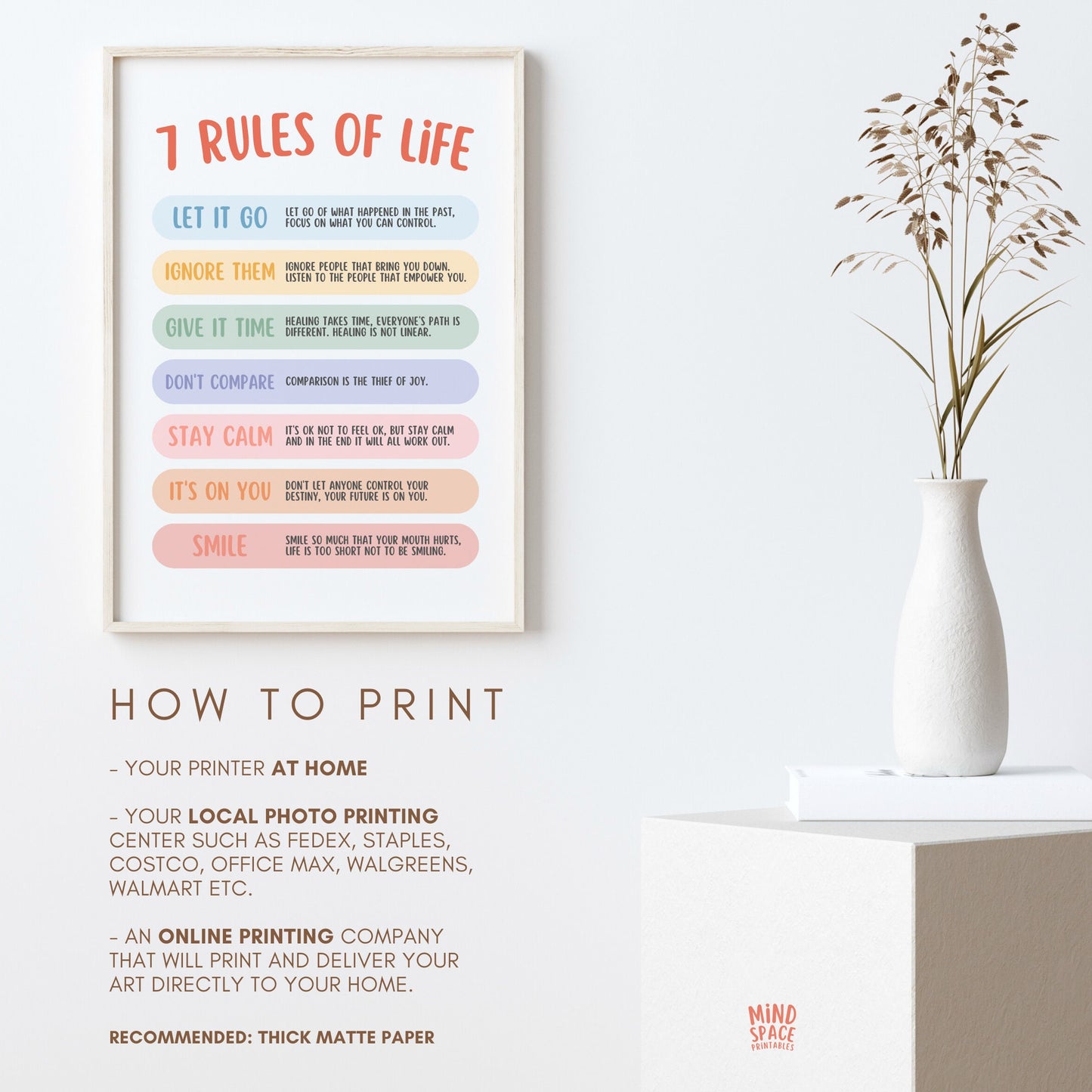 7 Rules of Life Poster