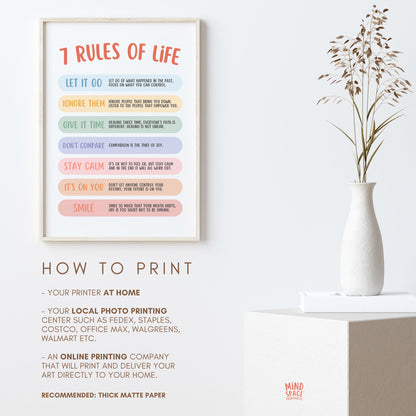7 Rules of Life Poster