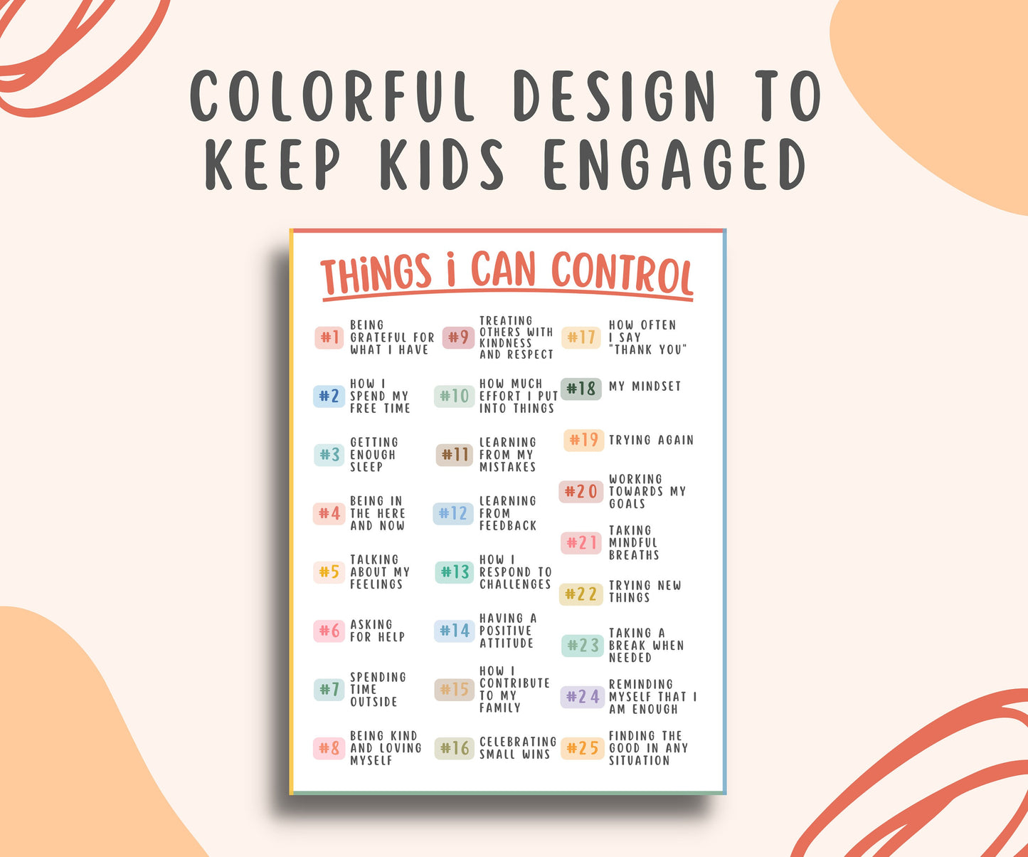 25 Things I Can Control for Kids & Teens