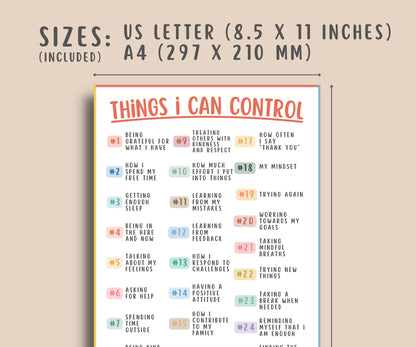 25 Things I Can Control for Kids & Teens