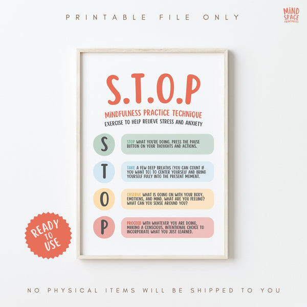Stop Grounding Technique – MindSpacePrintables