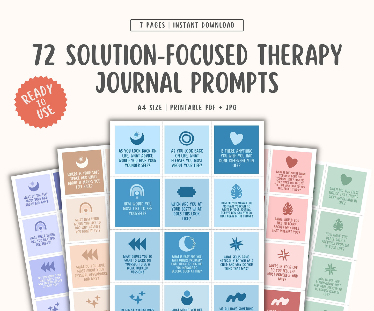 Solution Focused Therapy Journal Prompts