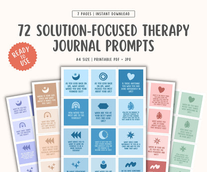 Solution Focused Therapy Journal Prompts