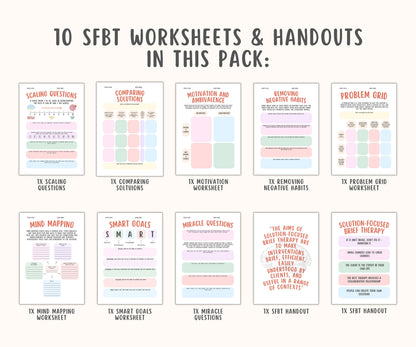 Solution Focused Therapy Worksheets