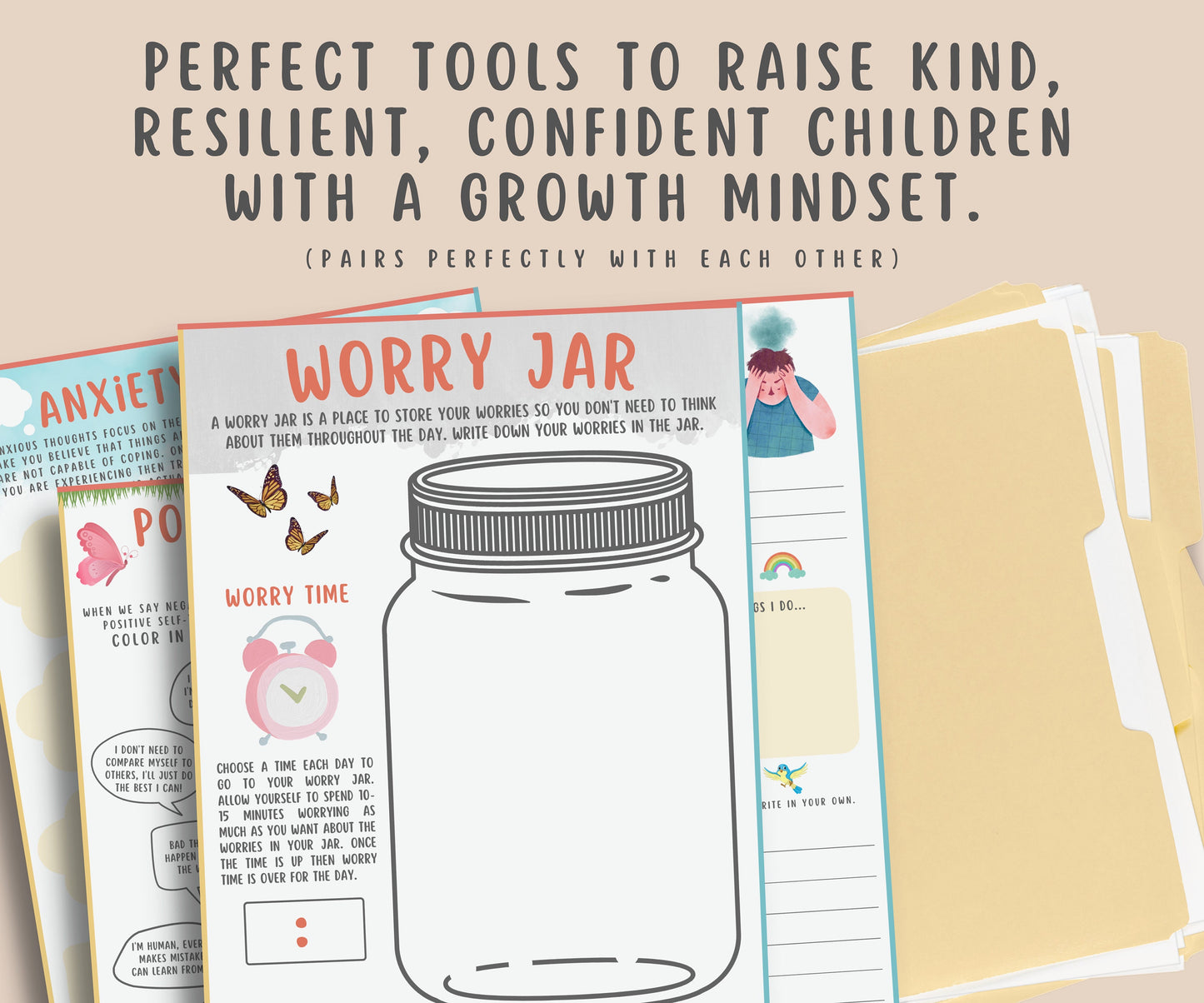 Worry Jar Worksheet for Kids & Teens