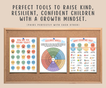 27 Feelings chart for kids & teens