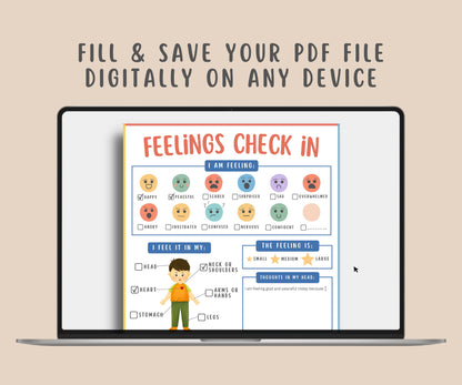 Feelings check-in worksheet