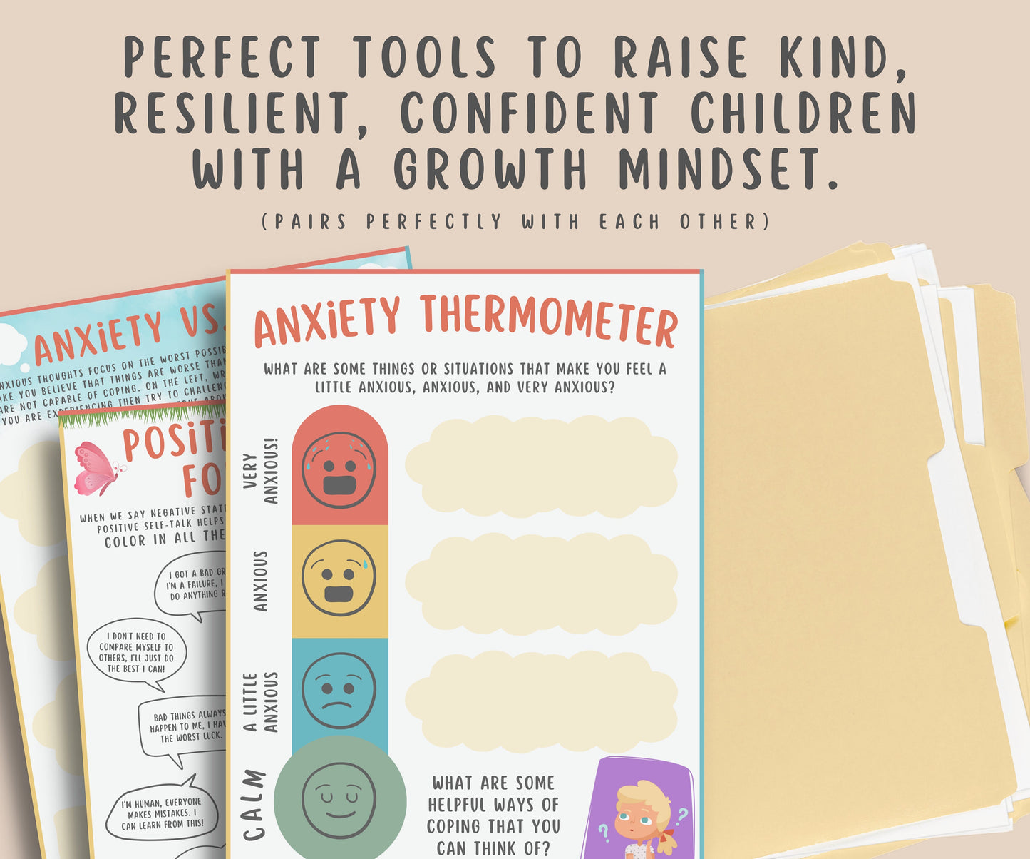 Anxiety Thermometer Worksheet for Kids & Teens