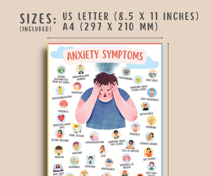 Anxiety Symptoms Handout For Teens & Kids