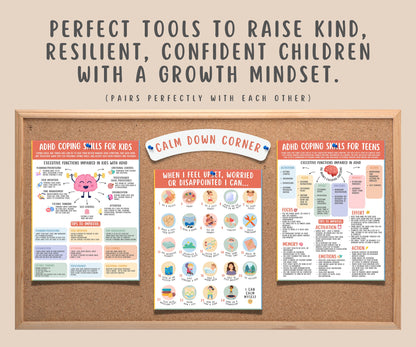 24 Grounding Strategies Poster for Kids & Teens