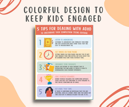 5 ADHD Coping Tips for Teens Handout