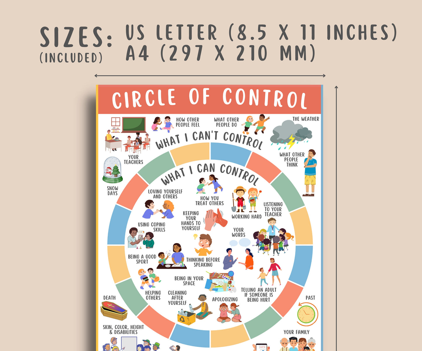 Circle of Control for Kids & Teens Handout