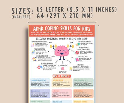ADHD Coping Skills for Kids Handout