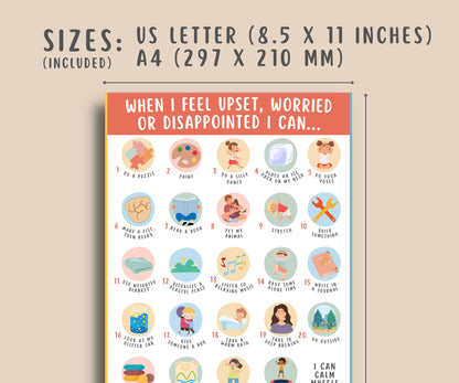 24 Grounding Strategies Poster for Kids & Teens