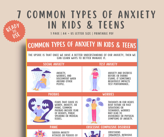 7 Common Types of Anxiety Kids & Teens