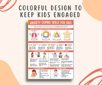 Anxiety Coping Skills Print for Kids