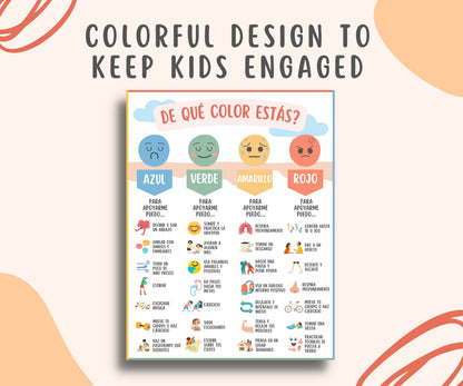 28 Coping Skills Poster for Kids & Teens (Spanish)