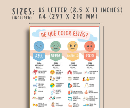 28 Coping Skills Poster for Kids & Teens (Spanish)