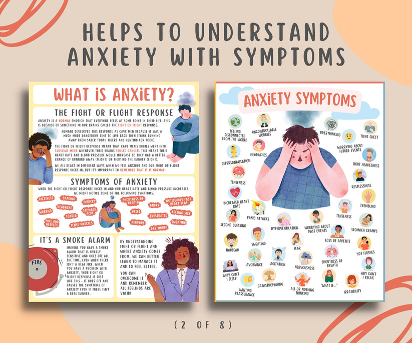 Anxiety Coping Skills Bundle Kids Teens (8 Pages) – MindSpace