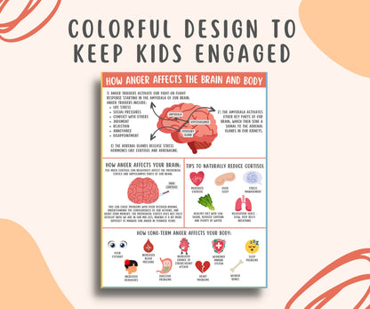 Anger Affects on Brain & Body Handout for Kids & Teens